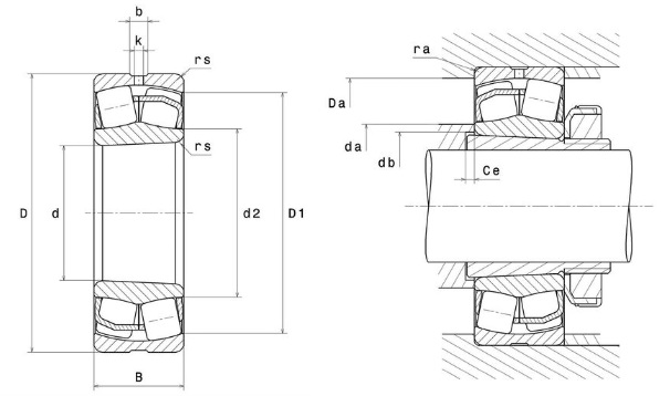 22215.EAKW33C3 drawing and Load chart